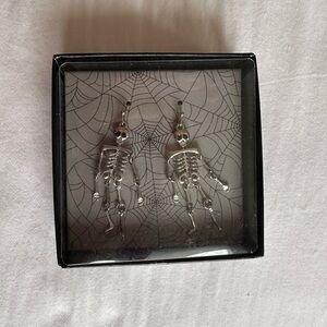 Silver Skeleton Earrings